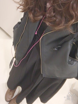 「誕生日」｜「アイテム（ライダースジャケット）」を使った、kumaさん（レディース・158cm）の春コーディネート