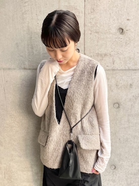 「MM6」｜akiho hoshiさん（レディース・158cm）の冬コーディネート