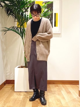 akiho hoshiさん（レディース・158cm）の冬コーディネート