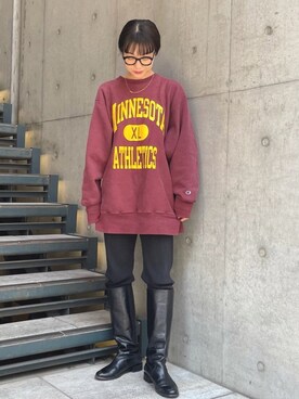 akiho hoshiさん（レディース・158cm）の冬コーディネート