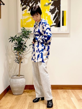 「Maison Margiela（メゾンマルジェラ）のアイテム（ブーツ）」を使った、akiho hoshiさん（レディース・158cm）の冬コーディネート