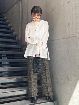 「RBS（アールビーエス）のアイテム」を使った、akiho hoshiさん（レディース・158cm）の冬コーディネート