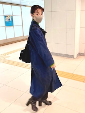 「Maison Margiela（メゾンマルジェラ）のアイテム（ブーツ）」を使った、akiho hoshiさん（レディース・158cm）の春コーディネート