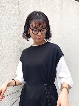 「BeAMS DOT（ビームスドット）のアイテム」を使った、akiho hoshiさん（レディース・158cm）の春コーディネート