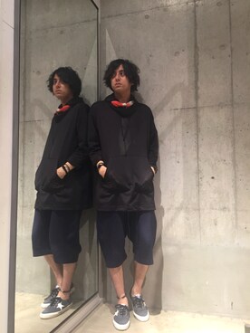 「Johnbull Private labo（ジョンブルプライベートラボ）のアイテム（パーカー）」を使った、kosukeさん（メンズ・180cm）の夏コーディネート