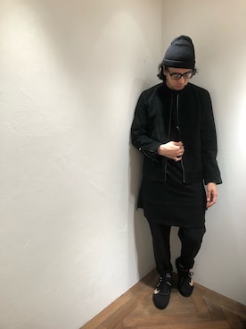 「Johnbull Private labo（ジョンブルプライベートラボ）のアイテム（ライダースジャケット）」を使った、kosukeさん（メンズ・180cm）の秋コーディネート