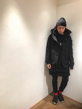 「Johnbull Private labo（ジョンブルプライベートラボ）のアイテム（ナイロンジャケット）」を使った、kosukeさん（メンズ・180cm）の冬コーディネート