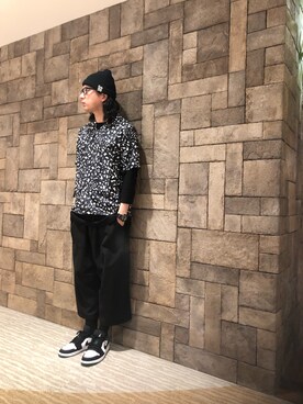 「johnbull」｜「アイテム（ニットキャップ/ビーニー）」を使った、kosukeさん（メンズ・180cm）の春コーディネート