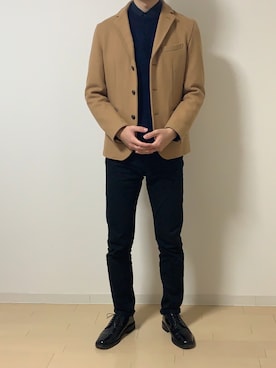 「R（アール）のアイテム（ジャケット/アウター）」を使った、mozaさん（メンズ・180cm）の冬コーディネート
