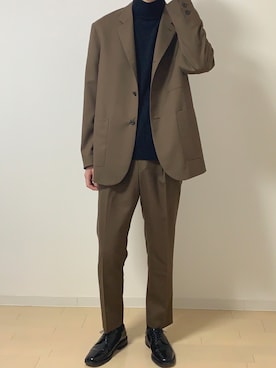 「markaware（マーカウェア）のアイテム（テーラードジャケット）」を使った、mozaさん（メンズ・180cm）の春コーディネート