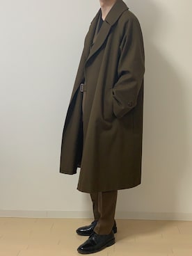 「markaware（マーカウェア）のアイテム（テーラードジャケット）」を使った、mozaさん（メンズ・180cm）の冬コーディネート