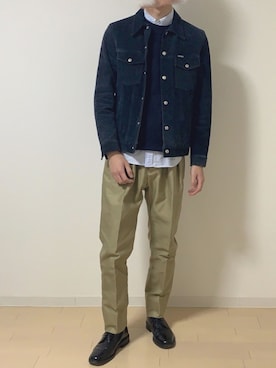 「A.P.C.」｜「アイテム（ブルゾン）」を使った、mozaさん（メンズ・180cm）の冬コーディネート
