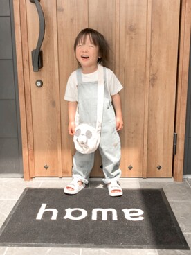 「ZARA（ザラ）のアイテム（サロペット/オーバーオール）」を使った、fuuさん（キッズ・90cm）の夏コーディネート