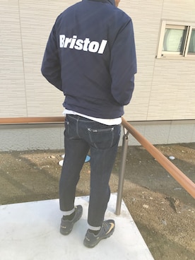 「F.C.R.B.（エフシーアールビー）のアイテム（ナイロンジャケット）」を使った、ヨロさん（メンズ・169cm）の冬コーディネート