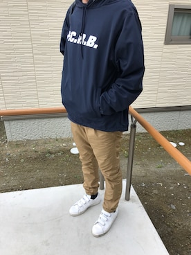「F.C.R.B.（エフシーアールビー）のアイテム（ナイロンジャケット）」を使った、ヨロさん（メンズ・169cm）の春コーディネート