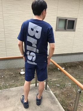 「F.C.R.B.（エフシーアールビー）のアイテム（トップス）」を使った、ヨロさん（メンズ・169cm）の夏コーディネート