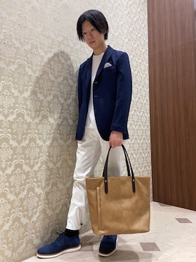 「TAKA-Q（タカキュー）のアイテム（ジャケット/アウター）」を使った、seigoさん（メンズ・170cm）の春コーディネート