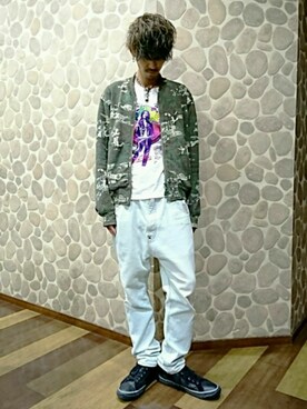 「BOYCOTT（ボイコット）のアイテム（シューズ）」を使った、ＮＮＮさん（メンズ・170cm）の秋コーディネート