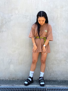 YO-NEさん（レディース・154cm）の夏コーディネート