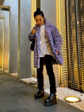 YO-NEさん（レディース・154cm）の冬コーディネート