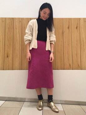 「アイテム（ピアス（両耳用））」を使った、erina.uさん（レディース・160cm・20代）の冬コーディネート