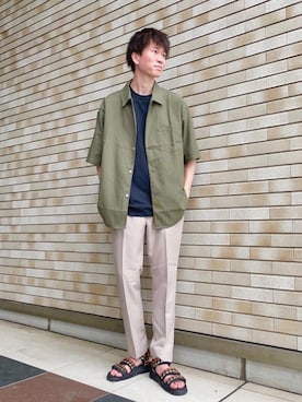 「涼しくて軽い「涼・軽パンツ」」｜coen     TAGUCHI さん（メンズ・183cm）の夏コーディネート