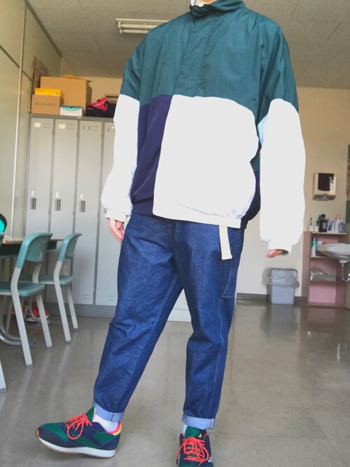 ぺい is wearing FREAK'S STORE "WEB限定 スーパービッグシルエット トラックジャケット2"