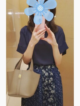 「aquagarageのアイテム（ハンドバッグ、ブラウン系）」を使った、sα🥀さん（レディース・168cm）の夏コーディネート