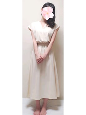 「aquagarageのアイテム（ワンピース/ドレス、ホワイト系）」を使った、sα🥀さん（レディース・168cm）の夏コーディネート