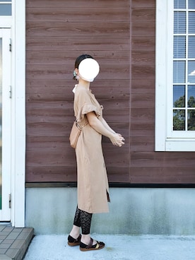 「ROSE BUD（ローズバッド）のアイテム（ワンピース、ブラウン系）」を使った、sα🥀さん（レディース・168cm）の秋コーディネート