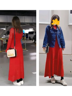 「シースルー」｜「アイテム（デニムジャケット）」を使った、sα🥀さん（レディース・168cm）の秋コーディネート