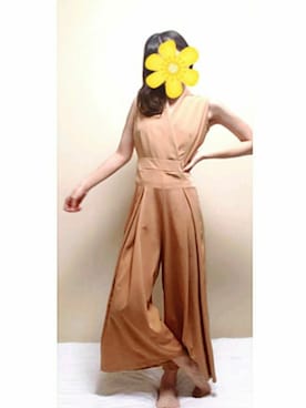 「Millennial Generationのアイテム（オールインワン・サロペット、ブラウン系）」を使った、sα🥀さん（レディース・168cm）の夏コーディネート