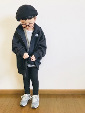 「スウェットパーカー」｜「アイテム（その他）」を使った、hibihakuさん（キッズ・100cm）の秋コーディネート