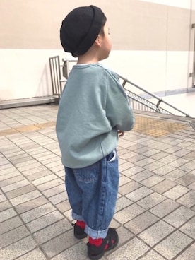 「平成最後のWEARISTAセンバツ」｜「アイテム（帽子）」を使った、hibihakuさん（キッズ・100cm）の春コーディネート