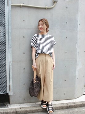 「MAISON EUREKA（メゾンエウレカ）のアイテム」を使った、asanoさん（レディース・158cm）の春コーディネート