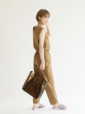 「JOURNAL STANDARD（ジャーナルスタンダード）のアイテム（オールインワン・サロペット）」を使った、asanoさん（レディース・158cm）の夏コーディネート