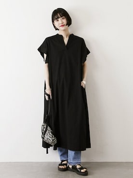 「MAURO de BARI（マウロディバリ）のアイテム」を使った、asanoさん（レディース・158cm）の春コーディネート