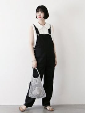 「アイテム（トートバッグ、シルバー系）」を使った、asanoさん（レディース・158cm）の春コーディネート