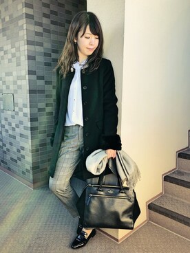 「Marblee（マー ブリー）のアイテム（ジャケット/アウター）」を使った、Miwaさん（レディース・160cm）の冬コーディネート