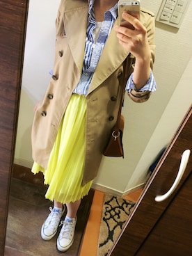 「LOUNGEDRESS（ラウンジドレス）のアイテム（ピーコート）」を使った、blue blueさん（レディース・157cm）の春コーディネート