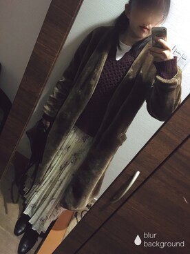 「A part by（アパートバイ）のアイテム（その他アウター）」を使った、blue blueさん（レディース・157cm）の冬コーディネート