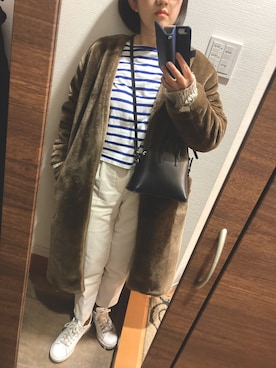 「A part by（アパートバイ）のアイテム（その他アウター）」を使った、blue blueさん（レディース・157cm）の冬コーディネート