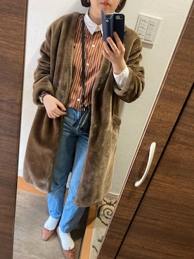 「A part by（アパートバイ）のアイテム（その他アウター）」を使った、blue blueさん（レディース・157cm）の冬コーディネート