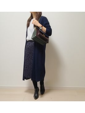 「トランクバッグ」｜清水チサさん（レディース・153cm）の冬コーディネート