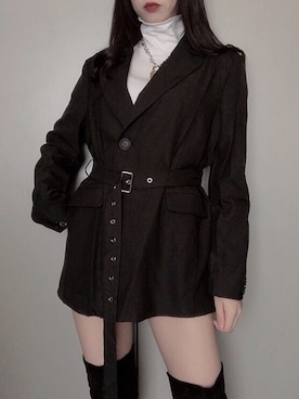 미카(ミカ)さん（レディース・157cm）の冬コーディネート