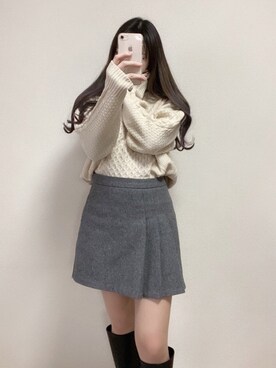 미카(ミカ)さん（レディース・157cm）の冬コーディネート