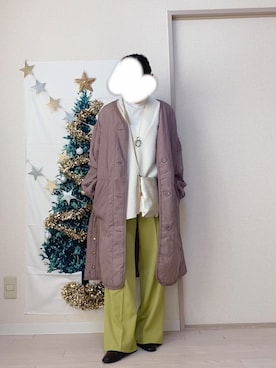 「coca（coca）（コカ）のアイテム（その他アウター）」を使った、プチプラ★くまさんさん（レディース・150cm）の冬コーディネート