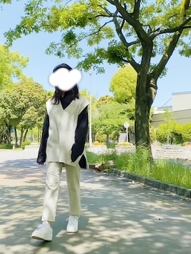 「green label relaxing（グリーンレーベルリラクシング）のアイテム（カチューシャ）」を使った、プチプラ★くまさんさん（レディース・150cm）の春コーディネート