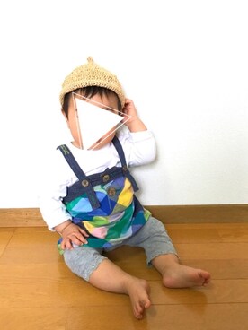 「RAGMART（ラグマート）のアイテム（ワンピース/ドレス）」を使った、Hanaさん（キッズ・70cm）の夏コーディネート