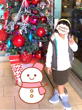 「5歳」｜「アイテム（ダウンベスト）」を使った、aAcさん（キッズ・110cm）の冬コーディネート